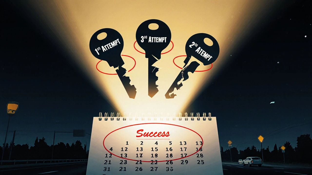 Три сломанных ключа и четвертый светящийся ключ над календарем с 30-дневным ожиданием.