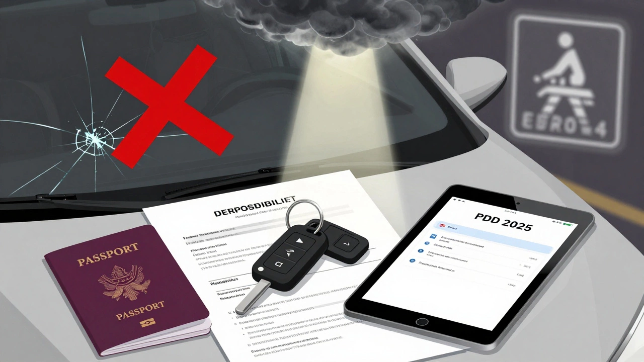 Ключи от машины и документы для экзамена на права, символизирующие ответственность и подготовку к вождению.