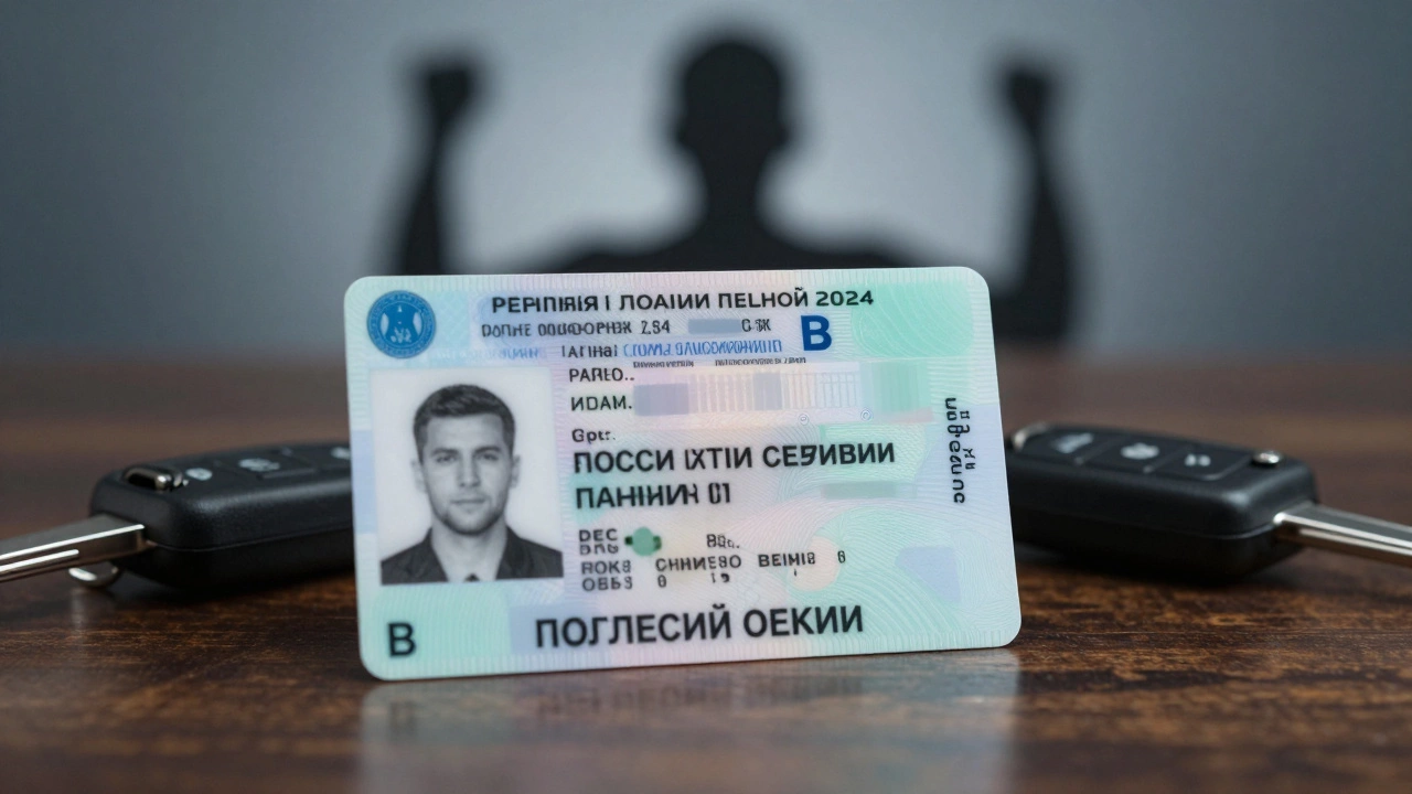 Водительское удостоверение категории B и ключи от машины