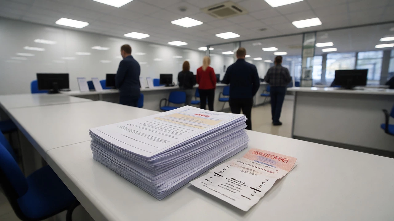 Документы и квитанция об оплате госпошлины в отделении ГАИ